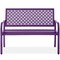 Best Choice Products Indoor Outdoor Steel Garden Bench w/ Geometric Backrest, Foot Levelers